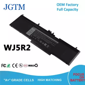 Литий-ионный аккумулятор JGTM WJ5R211.4V 84Wh для ноутбука, 8000 мАч для Dell Precision 3510 Series Latitude E5570 4F5YV