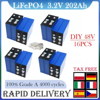 Литий-железо-фосфатный аккумулятор 3,2 в, 16 шт., а/ч, а/ч