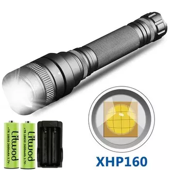 Litwod 1515 тактический фонарик XHP160 черный