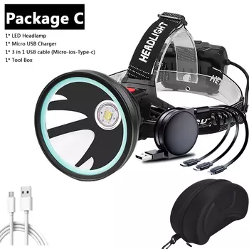 Litwod V65-P9 белый желтый налобный фонарь 32Вт