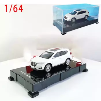 Литые модели автомобилей Nissan размера 1/64, Коллекционная модель X-Trail из сплава, акриловая коробка, игрушки для мальчиков, подарок