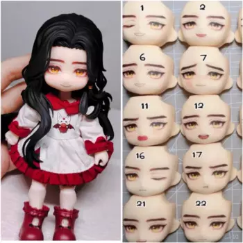 Liu Bian Ob11 Лицо Пепел Королевства GSC Facepates Водная наклейка ручной работы Аниме Лицо Игры Куклы Игрушки Аксессуары Бесплатная доставка