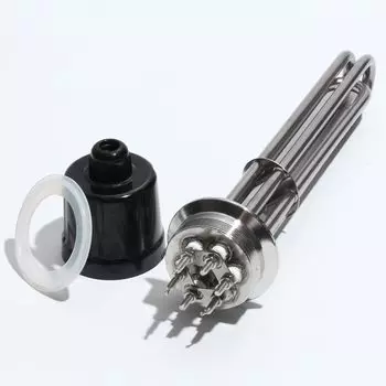 LJXH 220 В/380 В 2 дюйма три зажима 63 мм Мощность фланца 3 кВт 6 кВт 9 кВт 12 кВт нагревательный элемент для пивоваренного водонагревателя и три зажима и зажим