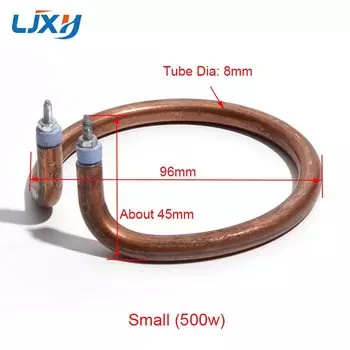 LJXH электрическая кастрюля вок нагревательный горшок, трубка для сковороды с железом, гальванизированным медным антикоррозийным покрытием, круглая, для сухого горения