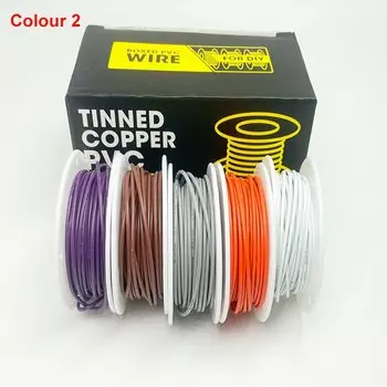 LKLB Электронный провод ПВХ 1007 луженный медный 16-30 AWG 5 цветов