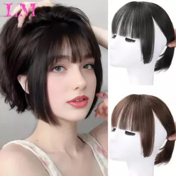 LM Air Bangs Лоскутный парик в стиле пэчворк Одна карта Цельная челка Натуральный невидимый парик для женщин