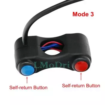 LMoDri мотоциклетный переключатель, электрический велосипедный скутер, 7/8 дюйма, 22 мм, переключатели на руль, фара, противотуманная фара, звуковой сигнал, ВКЛ. ВЫКЛ, запуск 2 кнопки