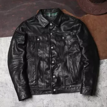 LNY! Оптовая продажа. Мужская качественная дубленая козья Куртка 1 мм. Черная винтажная Повседневная 507 кожаная куртка. Приталенная кожаная одежда для езды