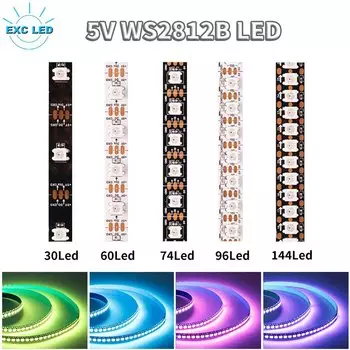 LOAMLIN адресная RGB светодиодная лента WS2812B DC5V