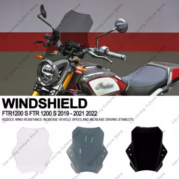 Лобовое стекло для мотоцикла, высокое качество, АБС-пластик, лобовое стекло, универсальное регулируемое лобовое стекло для индийских FTR1200 S 2019 - 2021 2022