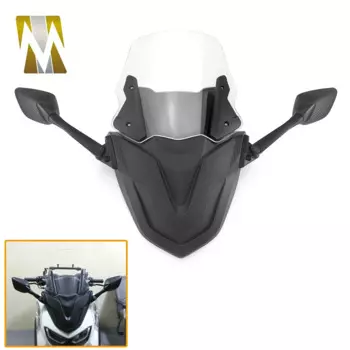 Лобовое стекло для Yamaha Nmax125 155 2020 2021 2022 2023 лобовое стекло Nmax155 лобовое стекло для мотоцикла с передней панелью и задним стеклом