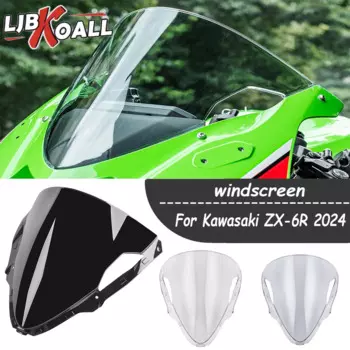 Лобовое стекло мотоцикла для Kawasaki ZX-6R 2024, ветровое стекло, дефлекторы воздушного потока, козырек ZX6R, аксессуары