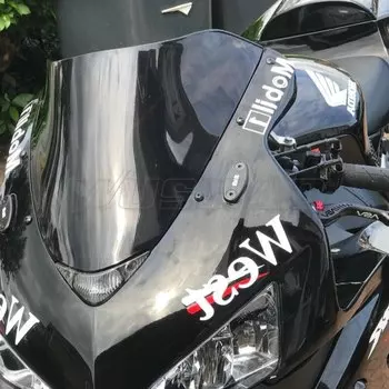 Лобовое стекло с двойным пузырьком для мотоцикла, ветровое стекло для Honda CBR1000RR CBR 1000 RR 2004 2005 06 2007, Fireblade, черный иридий