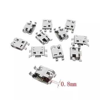 5-контактный разъем Micro USB, гнездовой порт, разъем для пайки, SMD SMT, гнездо для зарядки телефона Android, 5P MicroUSB, адаптер для ремонта «сделай сам»