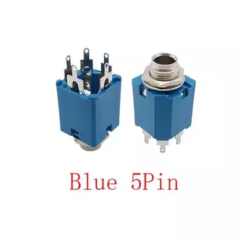 LOCHEUK PJ-612A Аудио разъем 6.35 мм 3/5 pin синий/черный