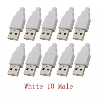 LOCHEUK USB 2.0 Паяльные разъемы 4-контактные 10 шт.