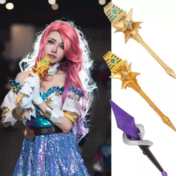 LOL KDA Серафин Косплей микрофон Звездный глаз songантистресс микрофон фотография Реквизит модный подарок 3 цвета