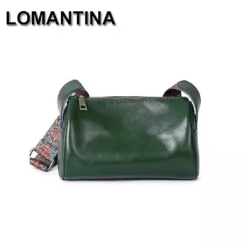LOMANTINA винтажные сумки через плечо для женщин, модная сумка-Кроссбоди с широким ремешком, Женская дорожная сумка-тоут, клатч