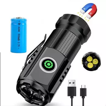 LONGRIVER Мини-фонарик 2000 Лм USB C