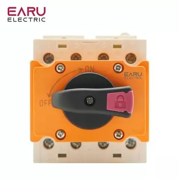 LONQ-40 Solar DC 4P 32A 1500V фотоэлектрический переключатель-разъединитель с вращающейся ручкой-изолятор поворотный переключатель для солнечной распределительной коробки Din-рейка