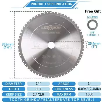 Loonpon карбидный диск для циркулярной пилы 185/254/355 мм