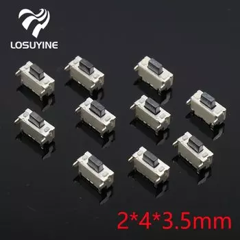 LOSUYINE микро SMD тактовый переключатель 2*4*3.5 мм