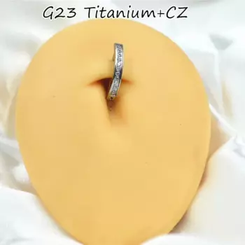 Lot10PCS Body Jewelry-16G 14G G23, титановый CZ, Блестящий пупок, пупок, пирсинг тела, бриллианты для носа, штанги, кольца для живота