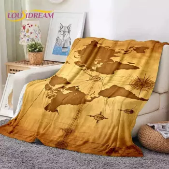 LOUSIDREAM 3D морская карта одеяло флис