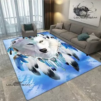 LOUSIDREAM 3D волк ковер из полиэстера