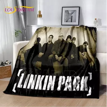 LOUSIDREAM Фланелевое одеяло Retro Rock Band