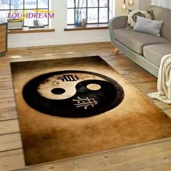 LOUSIDREAM Фланелевый ковер Yin Yang