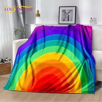 LOUSIDREAM Радужное одеяло из флиса
