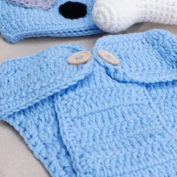 Lovely Babe Born Accesorios Picture Outfits Вязаная крючком шляпа Шорты с косточкой