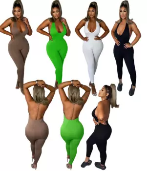 Lovelysale Женская одежда с глубоким вырезом, сексуальный комбинезон на бретелях, НОП, CN(Origin)