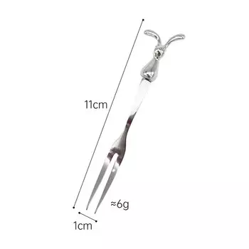 Ложка для десерта с рисунком кролика из нержавеющей стали Liplasting