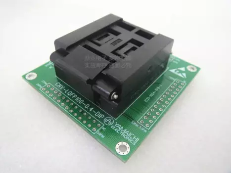 LQFP100 IC51-1004-1919-X IC Тесты ing сиденье Тесты гнездо Тесты блок верстака компонентов Оптовая Продажа Новые расстояние 0,4 мм