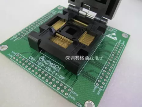 LQFP128 IC51-1284-1702 IC Тесты ing сиденье Тесты гнездо Тесты блок верстака компонентов Оптовая Продажа Новые расстояние 0,4 мм