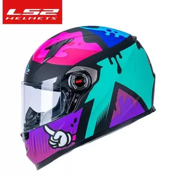 LS2 FF358 мотоциклетный шлем на все лицо ls2, гоночные шлемы для мотокросса, Сертификация ECE, мужской и женский мотоциклетный шлем