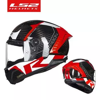 LS2 THUNDER анфас мотоциклетный шлем ls2 ff805 шлемы из углеродного волокна гоночный автомобиль cascos para moto THUNDER CARBON двойное D-кольцо