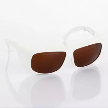 LSG-1 190-540 нм OD4+800-1700 нм OD6+ Защитные очки для лазера с белой оправой и чистящей салфеткой