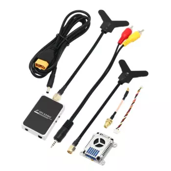 LST 3,3G 3W VTX VRX FPV Проходная машина 16CH Встроенный микрофон аудио видео передатчик большой диапазон для 7-13 дюймового FPV радиоуправляемого дрона