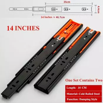 LSTABAN Направляющие для ящиков 15-50 см из нержавеющей стали