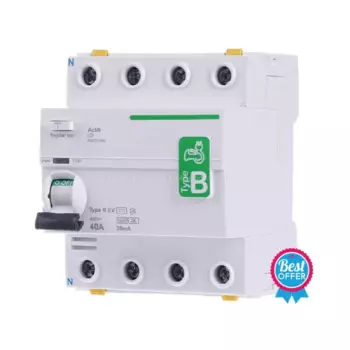 Лучшее предложение Schneider-токовой выключатель RCD 4P 40A 30mA - Выключатель остаточного тока 4-p A9Z51440 | ПЛК-Поставка