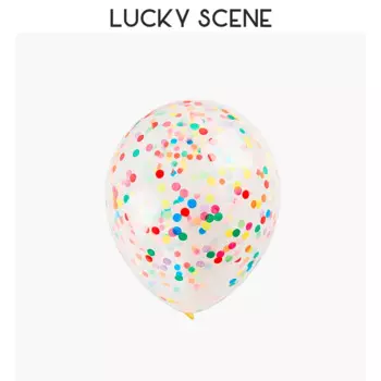 Lucky Scene Гелиевые шары с конфетти 10 дюймов