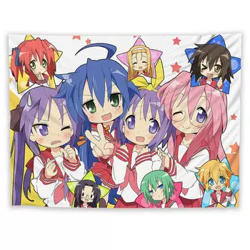 Lucky Star Kawaii Izumi Konata гобелен Wallstry 100% полиэстер