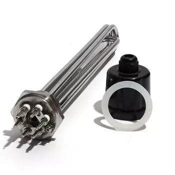 Lujinxun DN40 1,5" BSP Водяной нагревательный элемент для пивоваренных и дистилляционных машин с заземляющим винтом и зондом 220 В 380 В