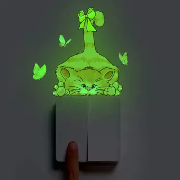 Светящиеся наклейки HonC Лuminous Little Kitty Butterfly