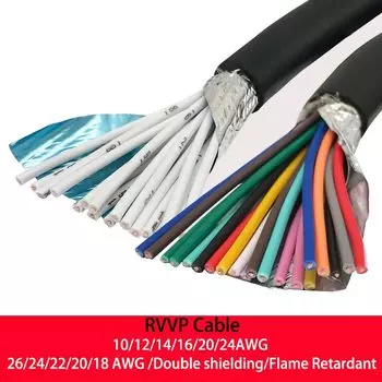 Luobaide RVVP Shielded Cable 10/12/14/16/20/24Cores