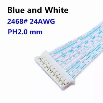 LUOHONGDA JST XH2.54 PH2.0 разъем кабеля 30/20/10 см 2P/3P/4P/5P/6P/12P красный и белый/синий и белый