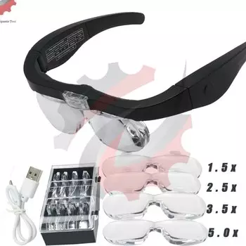 Лупа Aideepen 1.5X 2.5X 3.5X 5.0X с подсветкой